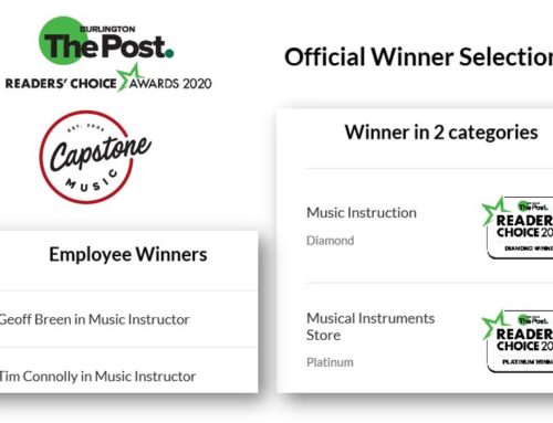Capstone Music Named Best Music Instruction, Best Instructors: Reader’s Choice Diamond Winner