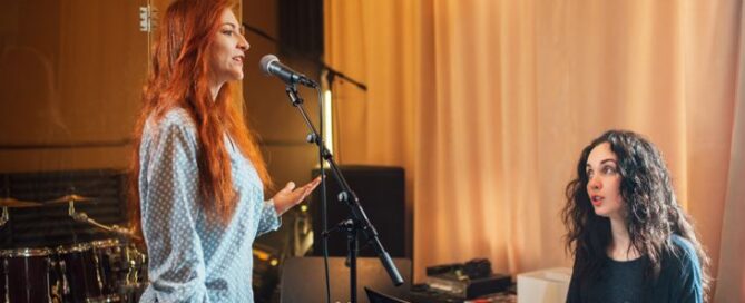 Adult Woman Taking Vocal Lessons