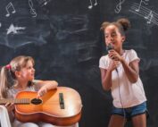 Young Girls at Music School Lessons