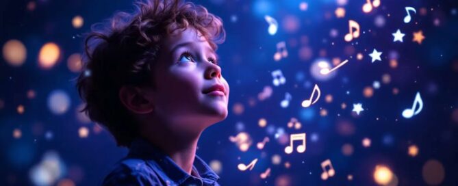 boy feeling mental health benefits of music