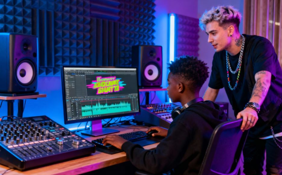 Electronic Music Production Instructor with young student
