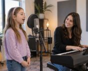 Girl with Teacher Taking Vocal Lesson